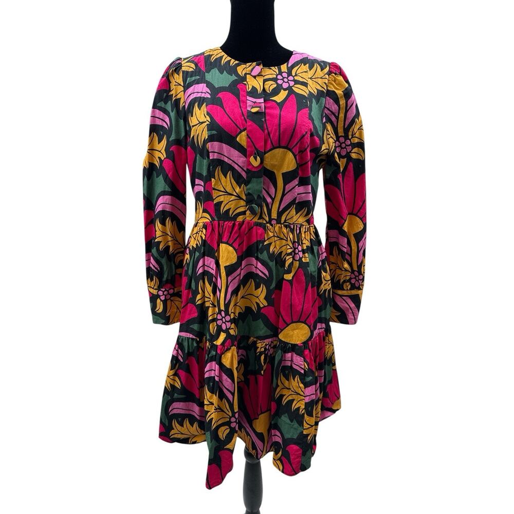 J Crew Tiered dress in Ratti® grandi fiori print Size 2